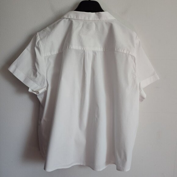 Ladies SZ XXL J Crew Factory White Poplin  Popover - Picture 3 of 4